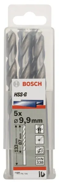 Bosch HSS-G 9,9*133 mm 5'li Paket