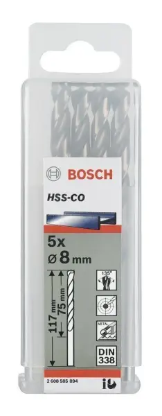 Bosch HSS-Co 9,8*133 mm 5'li Paket