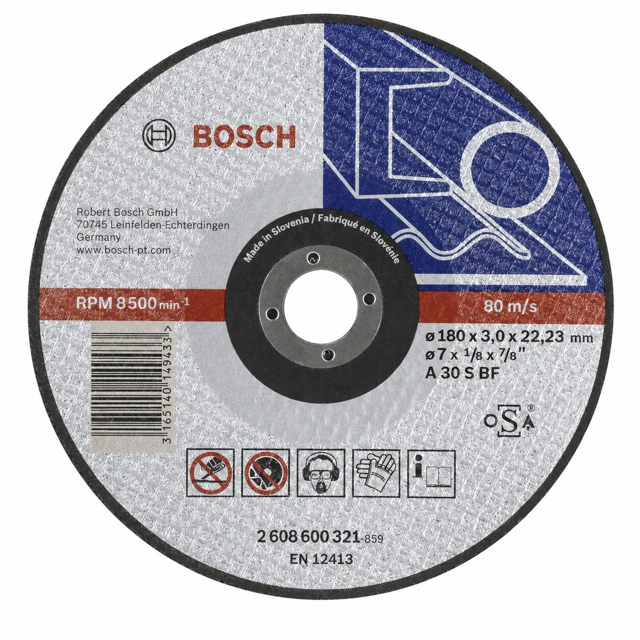 Bosch 180*3,0 mm Expert for Metal Kesme Diski Düz 2608600321 25'li Paket
