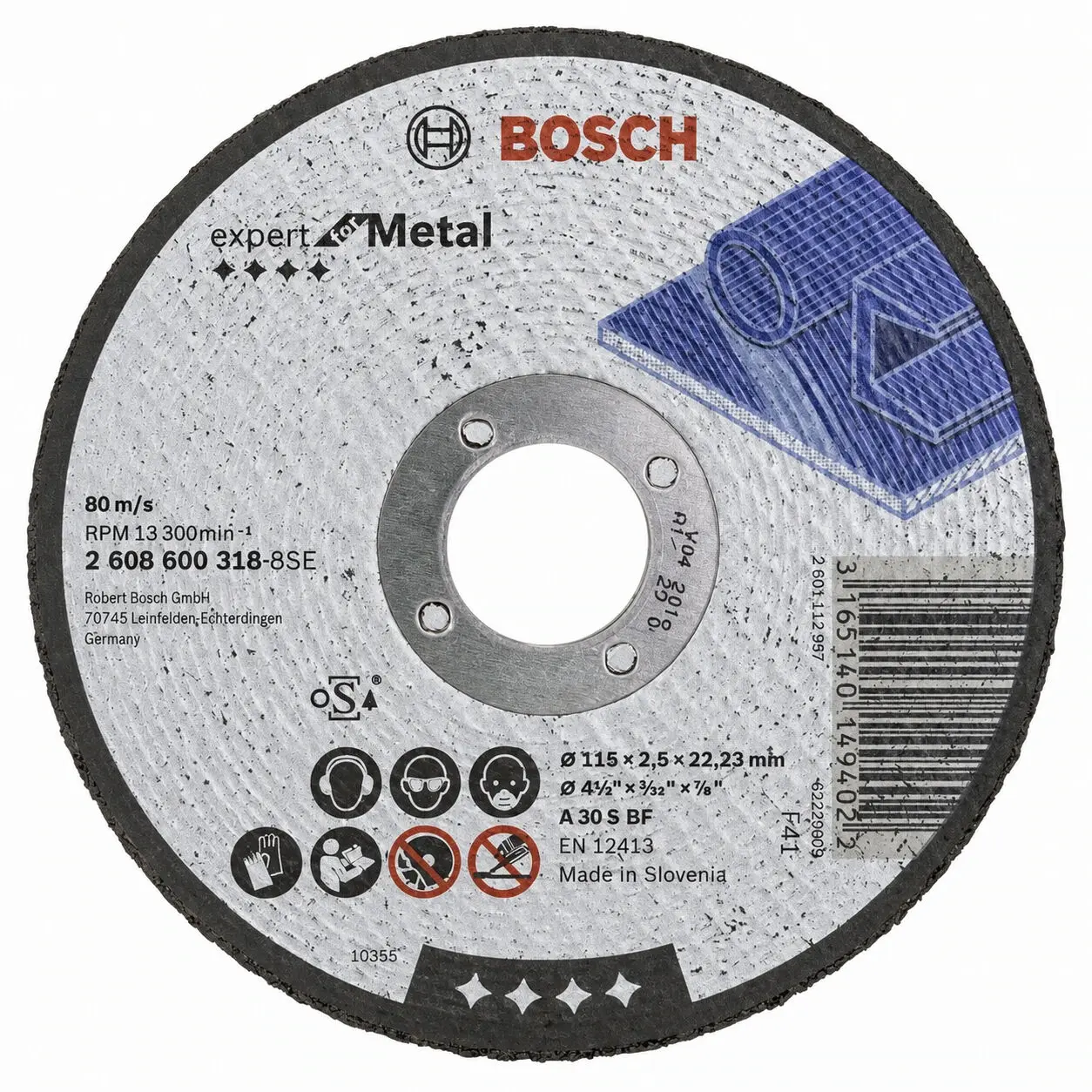 Bosch 115*2,5 mm Expert for Metal Kesme Diski Düz 2608600318 25'lİ Paket