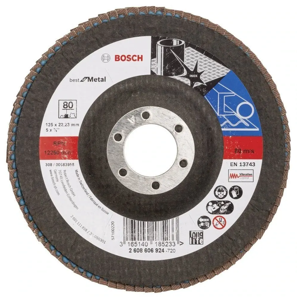 Bosch 125 mm 80 K Best for Metal Flap Disk