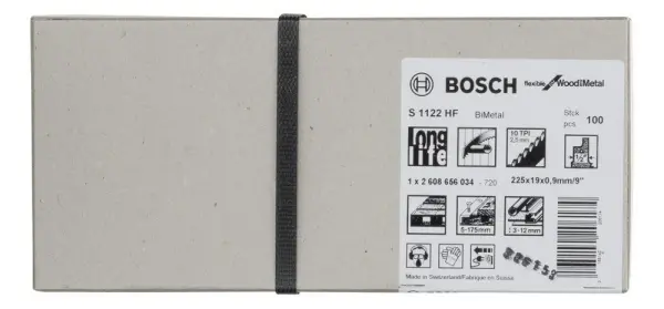 Bosch S 1122 HF Flexible Wood and Metal 100'lü