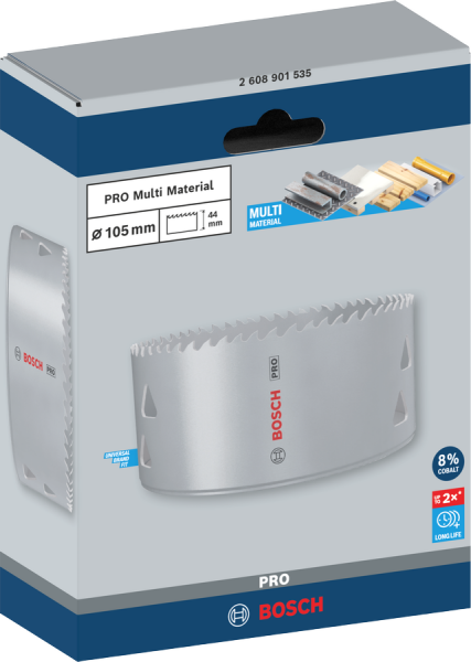 Bosch PRO Multi Material Delik Açma Testeresi (Panç) – 105 mm – 2608901535