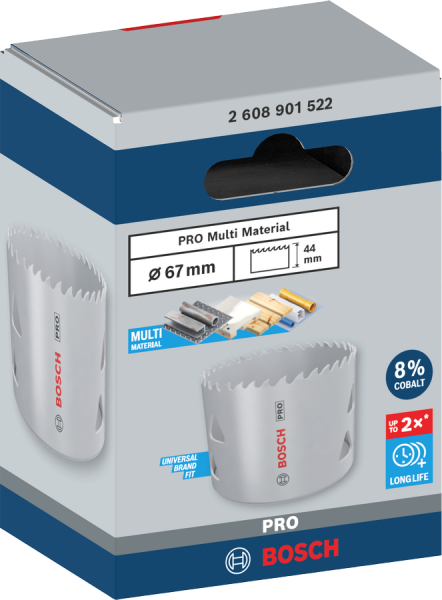 Bosch PRO Multi Material Delik Açma Testeresi (Panç) – 67 mm – 2608901522