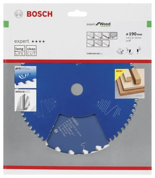 Bosch Expert for Wood 190*30 mm 24 Diş