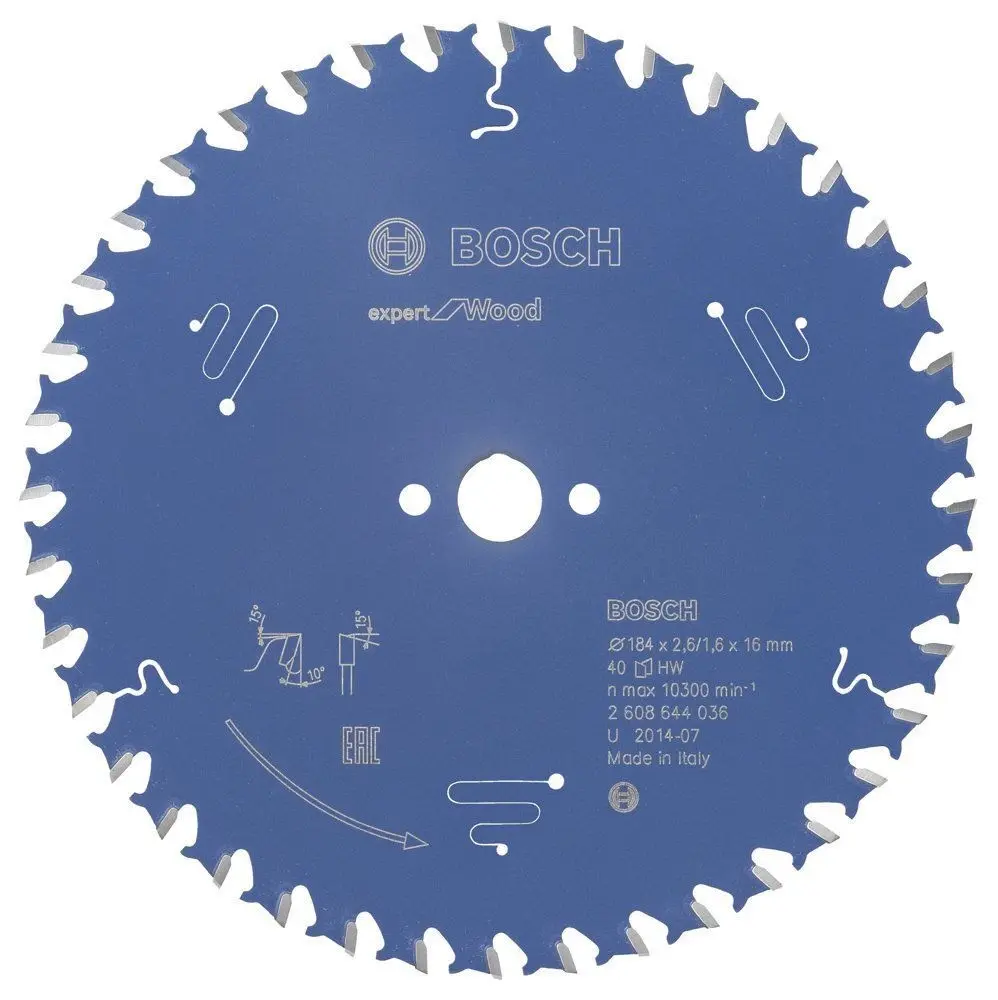 Bosch Expert for Wood 184*16 mm 40 Diş