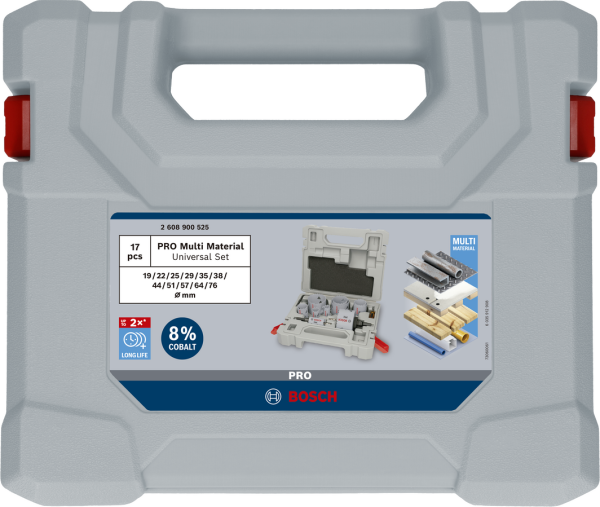 Bosch Bimetal Delik Açma Testeresi (Panç) Seti – 17 Parça – 2608900525