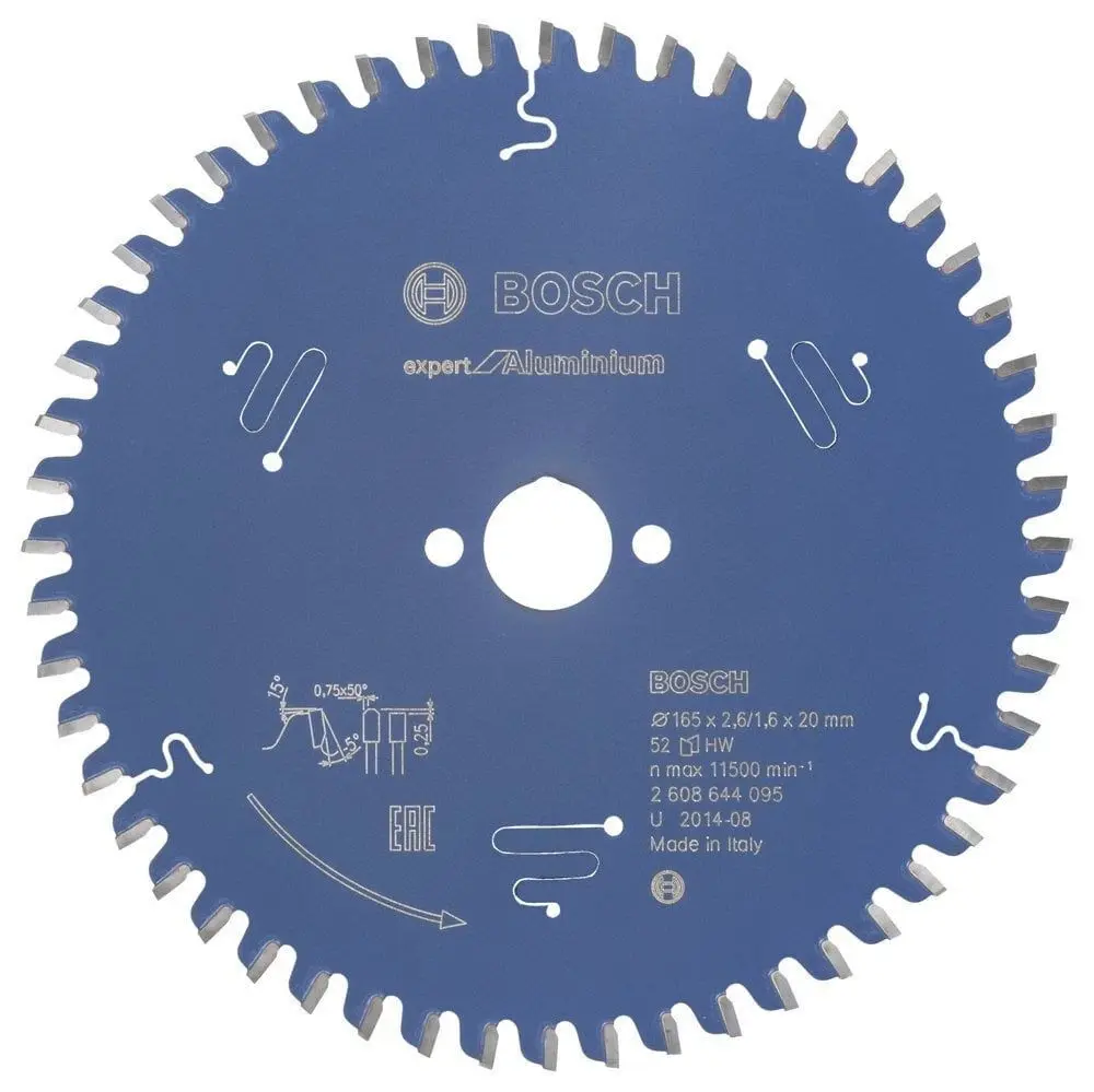 Bosch Expert for Aluminium 165*20 mm 52 Diş