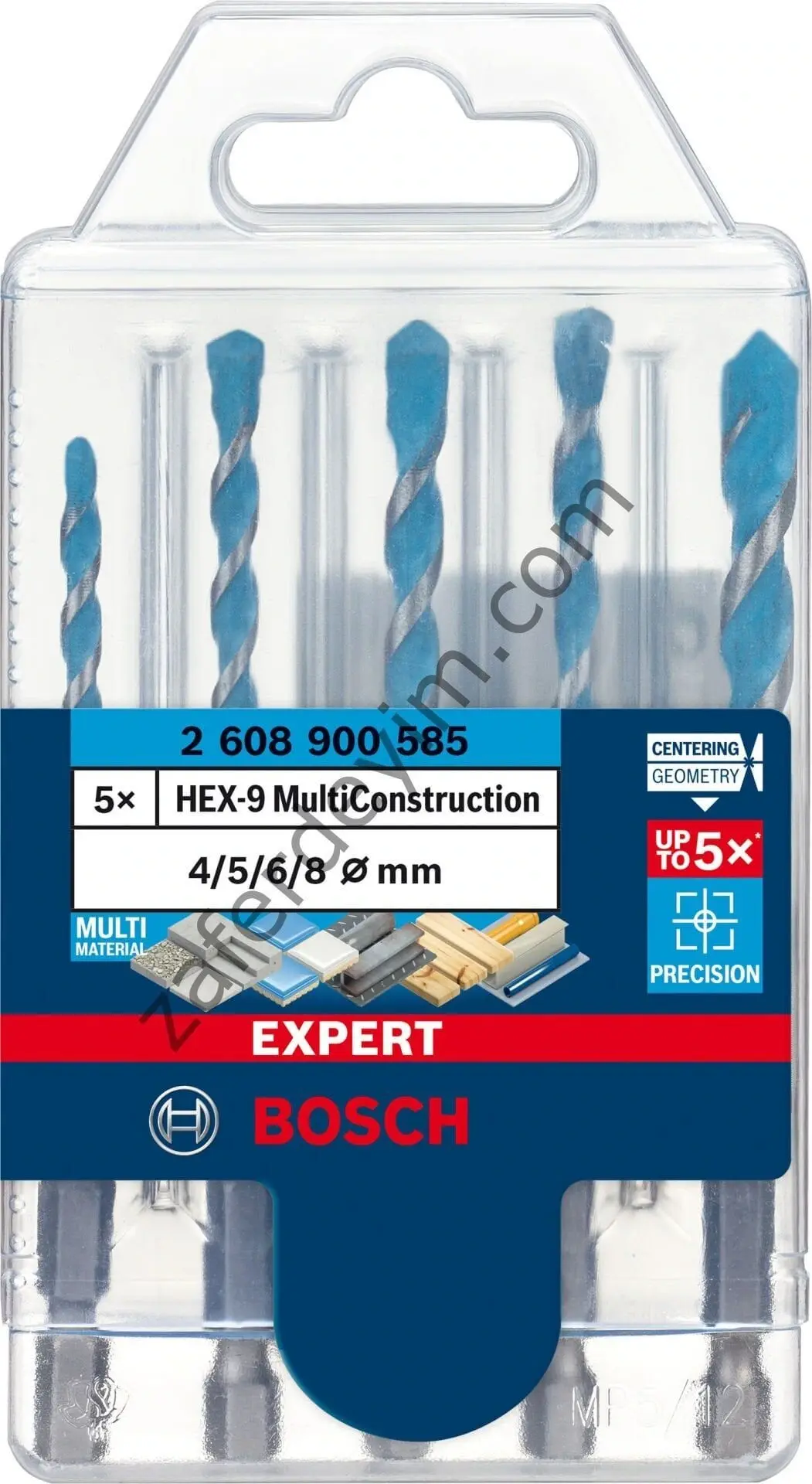 Bosch EXPERT HEX-9 MultiConstruction Delme Ucu Seti 4/5/6/6/8 mm 5 parça