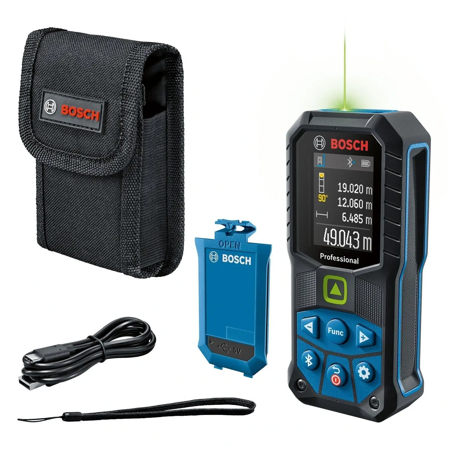 Bosch Lazerli Uzaklık Ölçer GLM 50-27 CG Li-Ion batarya ile