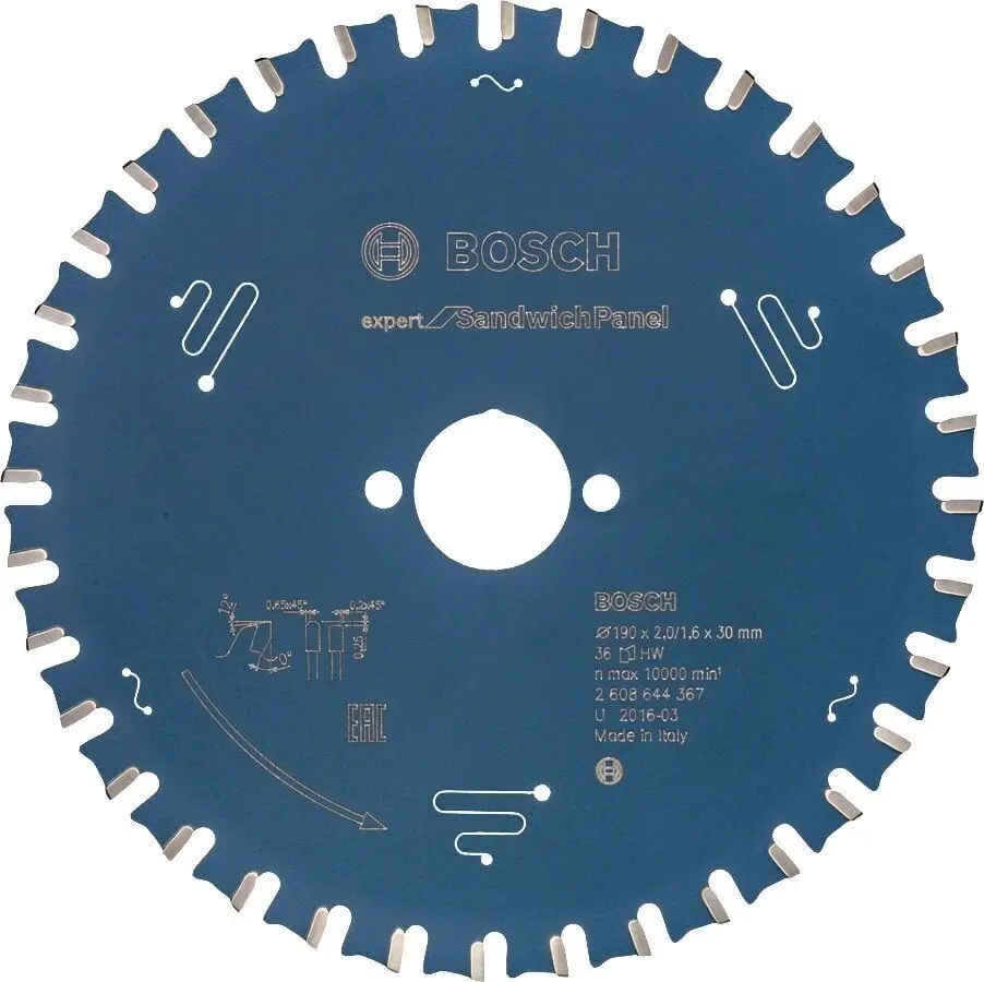 Bosch Expert for Sandwich Panel 190*30 36 Diş