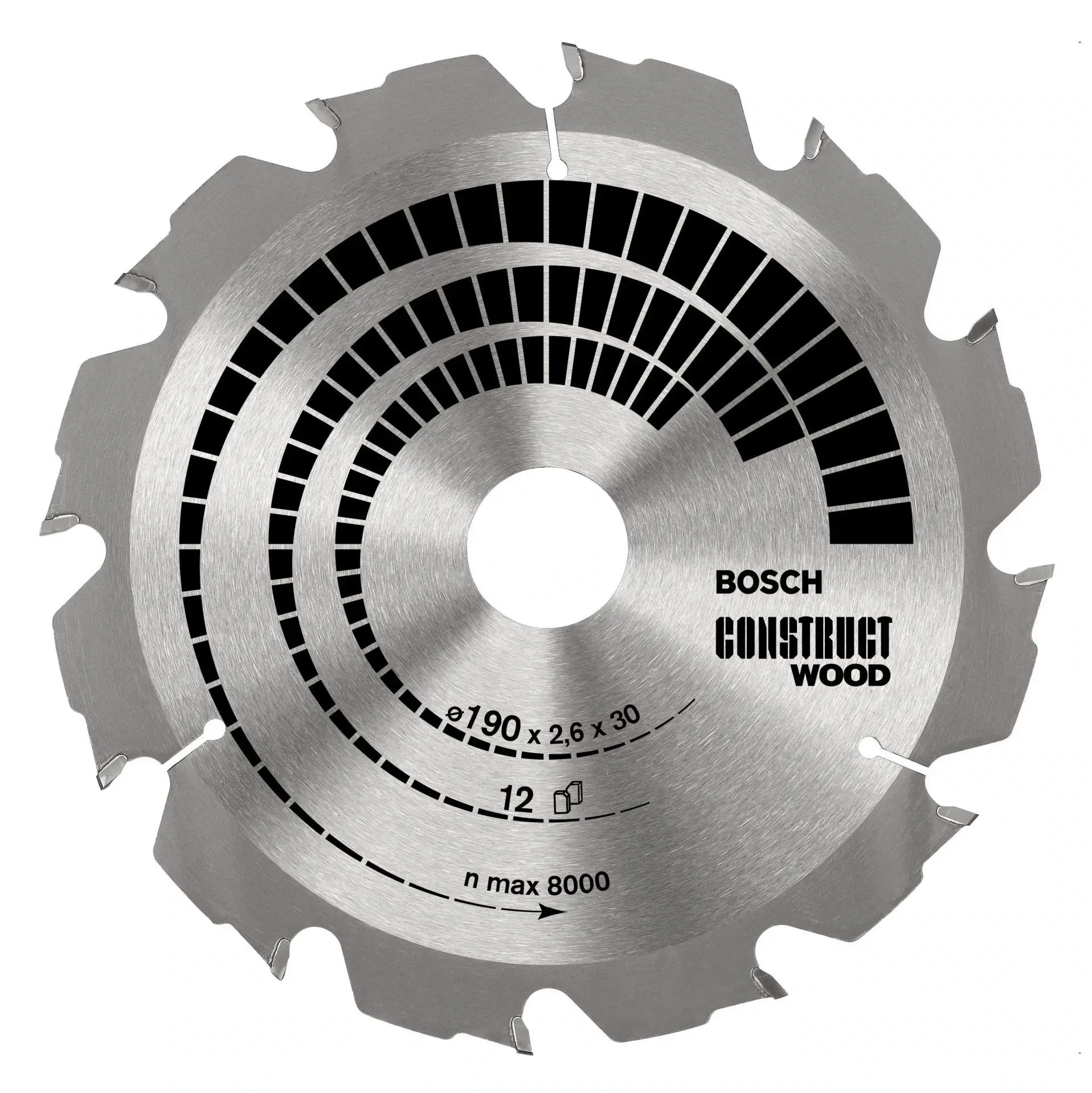 Bosch Construct Wood 190*30 mm 12 Diş