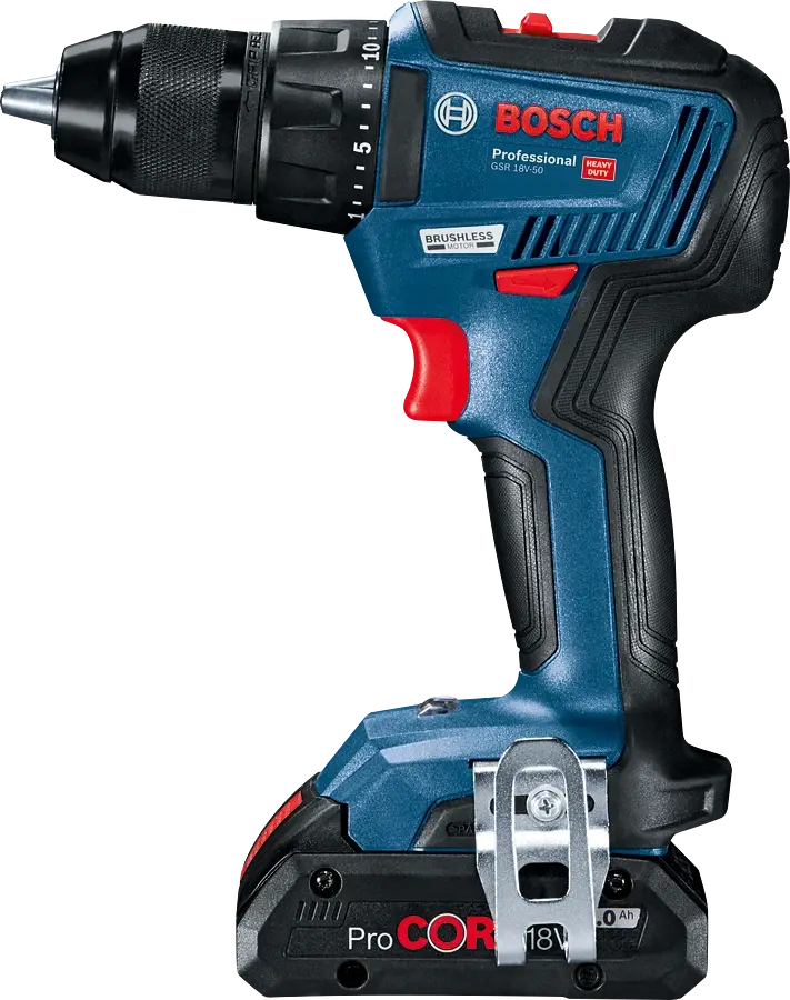 Bosch GSR 18V-50 Akülü Delme Vidalama Makinesi (Solo model)