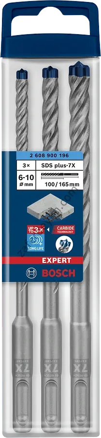Bosch EXPERT SDS plus-7X Kırıcı Delici Delme Ucu Seti 6/8/10 mm 3 parça