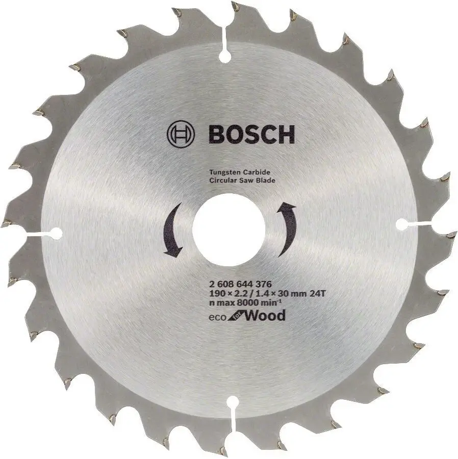 Bosch - Optiline Ekonomik Seri 190*30 mm 24 Diş Daire Testere Bıçağı 10 LU
