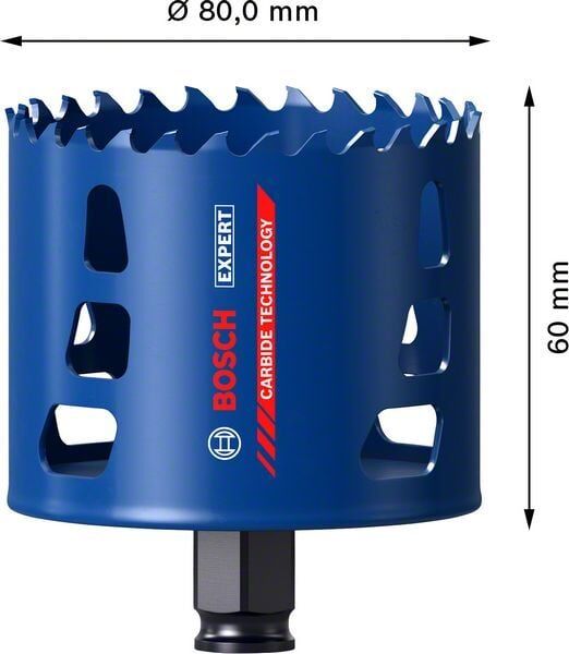 Bosch Delik Açma Testeresi Expert PC-Plus TM 80 mm – 2608900437