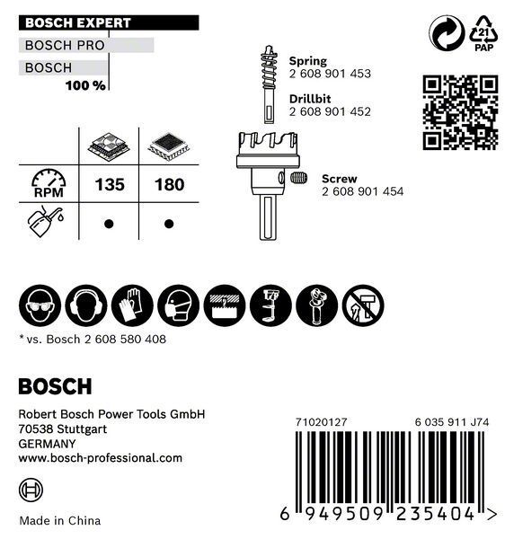 Bosch Delik Açma Testeresi Expert Carbide Metal 90 mm – 2608901447