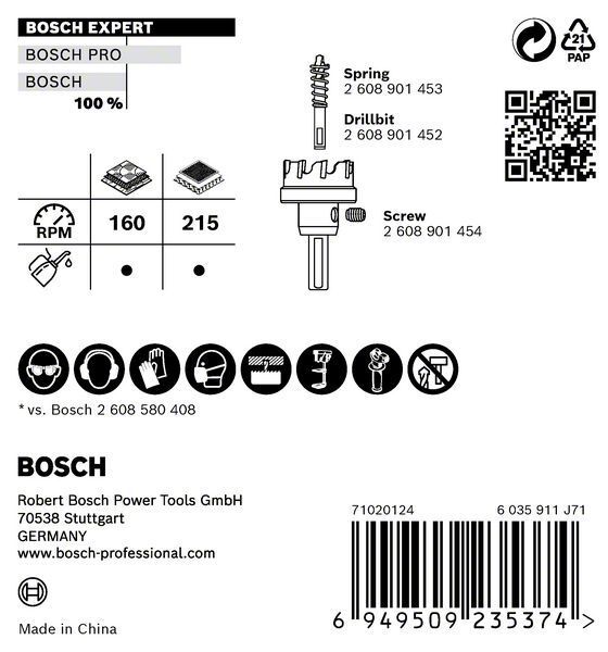 Bosch Delik Açma Testeresi Expert Carbide Metal 75 mm – 2608901444