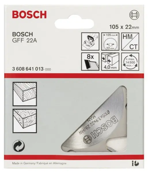 Bosch GFF 22 A Kesici Bıçak 105*4 mm 8 D