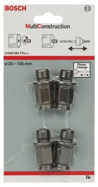 Bosch Speed For MultiConstruction Delik Açma Testeresi Dönüştürme Somunu (4 Parça) – 2608584774