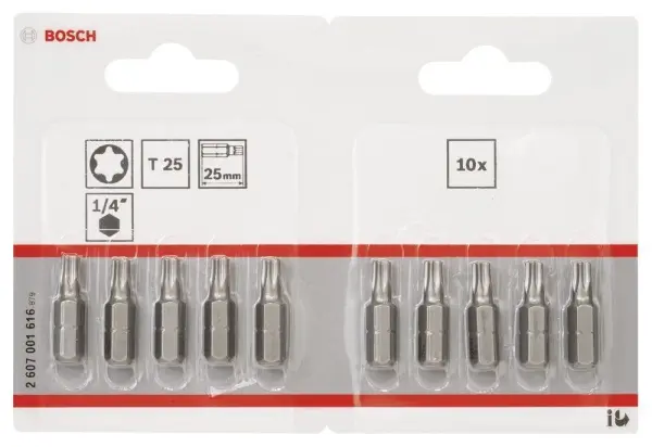 Bosch ExtraHard T25*25 mm 10'lu